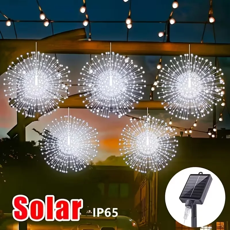 

Светодиодные гирлянды Solar Starburst (4/5 шт.) с 240/450 яркими светодиодами, 8 режимов освещения для патио, сада, зонта и праздничного декора