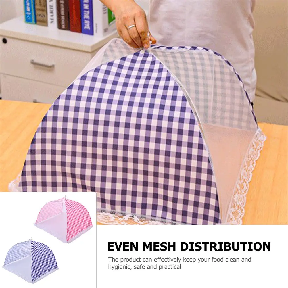 Reusable Cloth Food Covers – 2pcs Foldable Food Tents with Ventilation Holes, Dust & Insect Protection