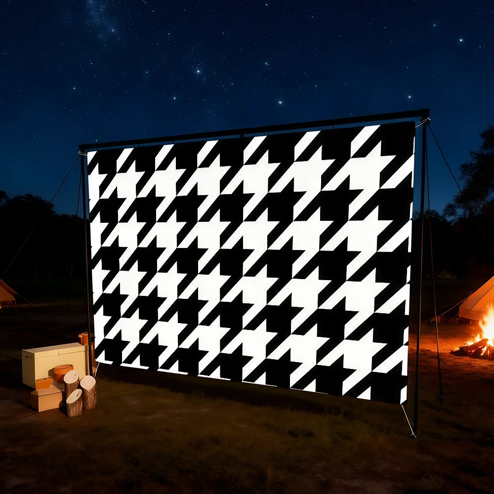 Fashion H-Houndstooth pattern flag For Room Dorm Camping Picnic Art Style Garage Bar wall Decoration Banner
