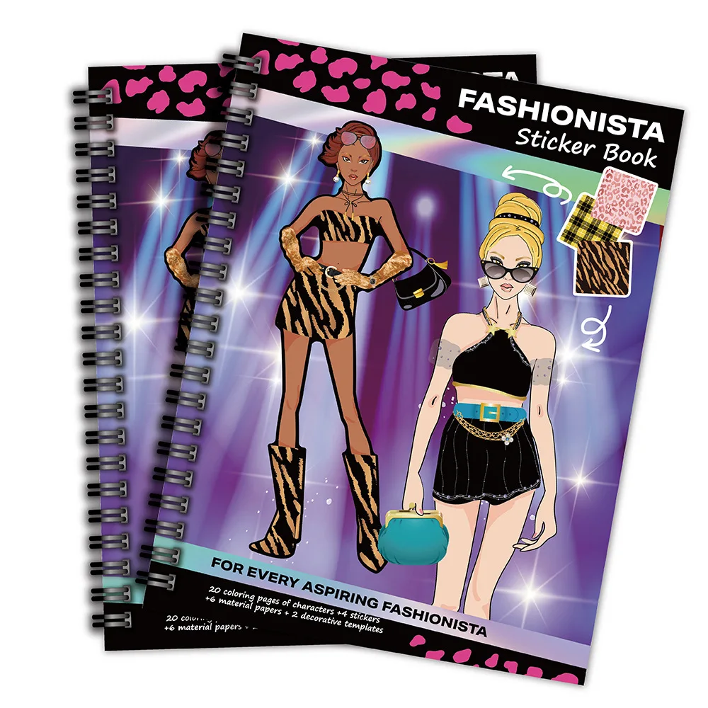 Nuevo libro de pegatinas de vestir, conjunto de libros para colorear a la moda, accesorios de Anime Kawaii, regalos bonitos de dibujos animados, juguetes creativos DIY