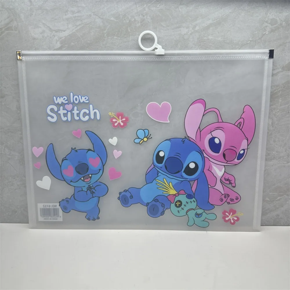 1 قطعة حقيبة ملفات PP بسحاب عشوائي، حقيبة تخزين ورق البيانات StarCraft Baby Stitch A4 حقيبة الأرشيف #6