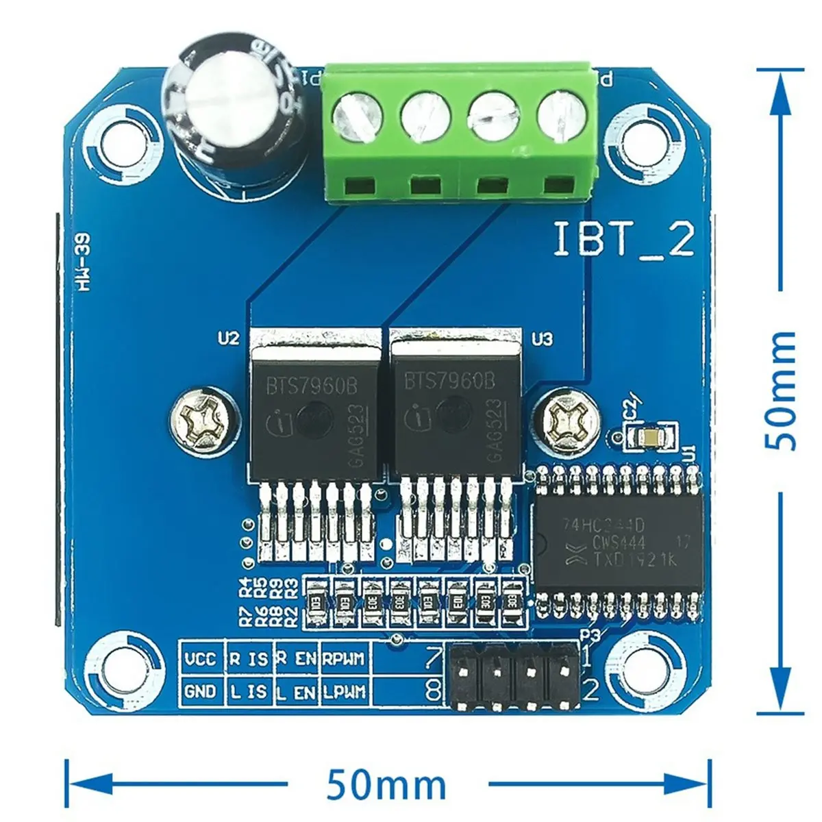 A14G Double BTS7960 43A H-Bridge High-Power Motor Driver Module