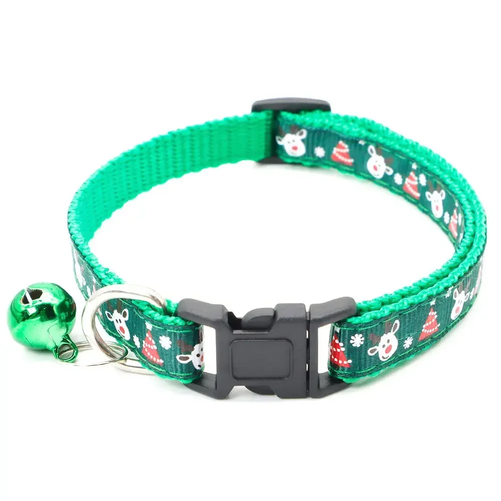 1pc Haustier Halsbänder zarte Sicherheit lässig Nylon Hunde halsband mit Glocke Weihnachten Halsband Mode verstellbare Haustier Katze Hunde halsband