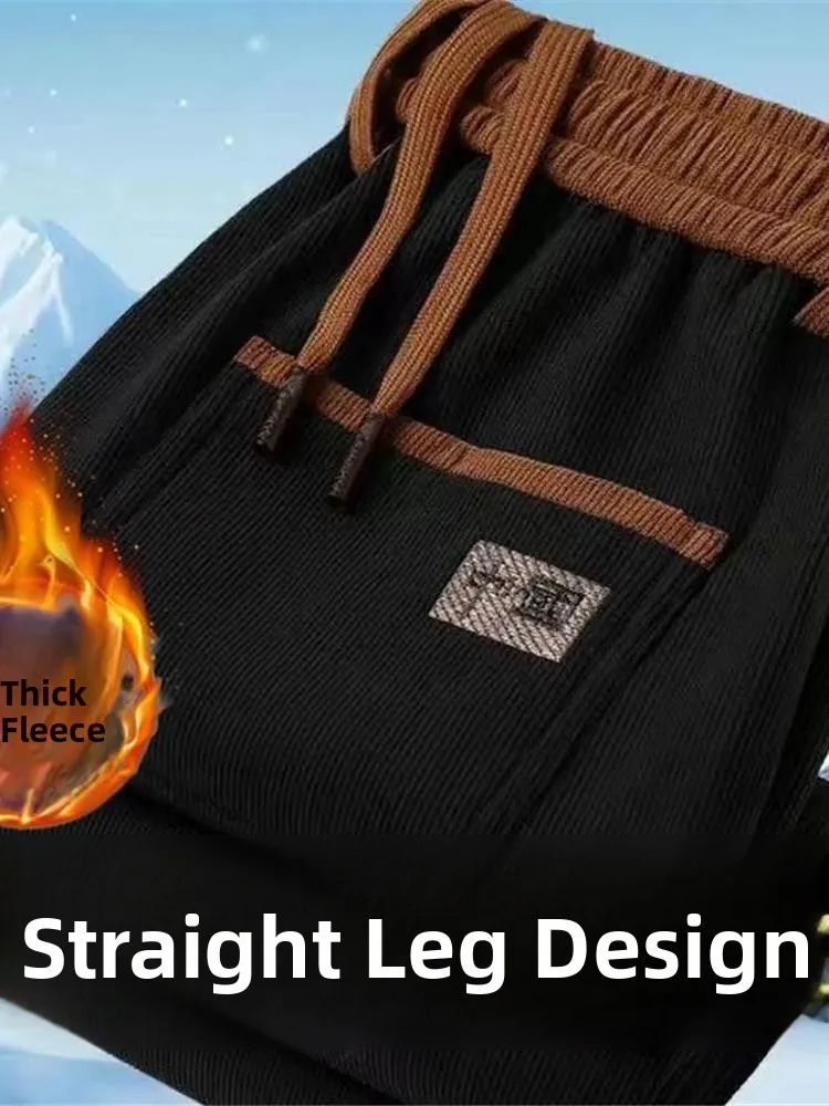 

Мужские свободные брюки из вельвета Thiened Fce с низкой посадкой, прямые, укороченные, повседневные