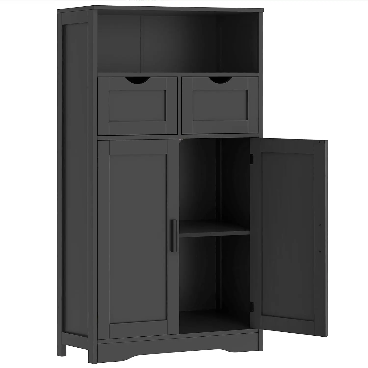 

Storage Cabinet with Doors & Shelves Pantry Bathroom Kitchen Laundry Room Organizer Black, Customized