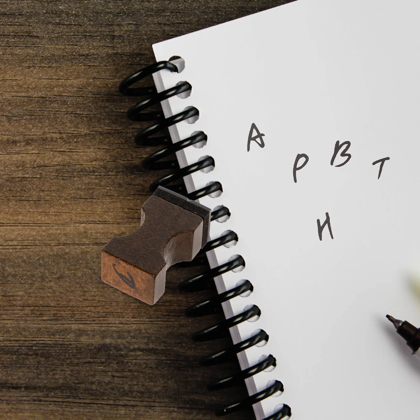 

1Set Wood Alphabet Stamp Box Decorative Wooden Stamps for Scrapbook Journaling Letter Stamps for Crafts DIY Scrapbooking