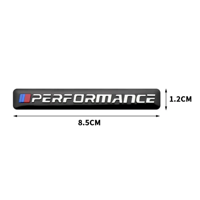 Car styling 3D Aluminum BMW M Performance Emblem Badge Car Stickers Decal For BMW M Performance M3 M5 M6 F01 F20 F10 X5 E92 E91