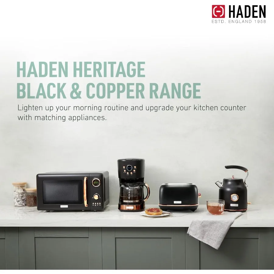 محمصة خبز من الفولاذ المقاوم للصدأ ذات فتحة واسعة مكونة من شريحتين مع 12 كوبًا قابلة للبرمجة ماكينة صنع القهوة بالتنقيط ماكينة القهوة باللون الأسود #6