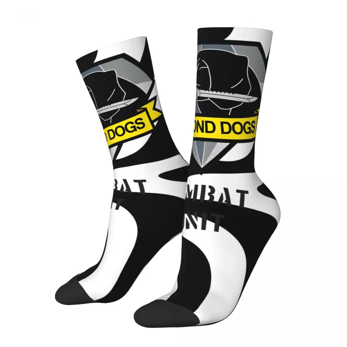 

DD COMBAT Men's Socks Vintage Harajuku Diamond Dogs Street Style Novelty Seamless Crew Sock