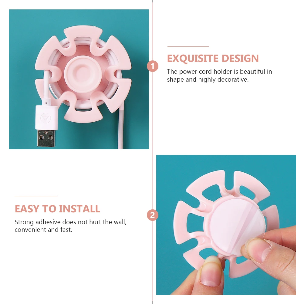 

6 Pcs Wire Clamp Cable Manager Desk Table Cord Organizer Pp Protector Bedroom Organizers