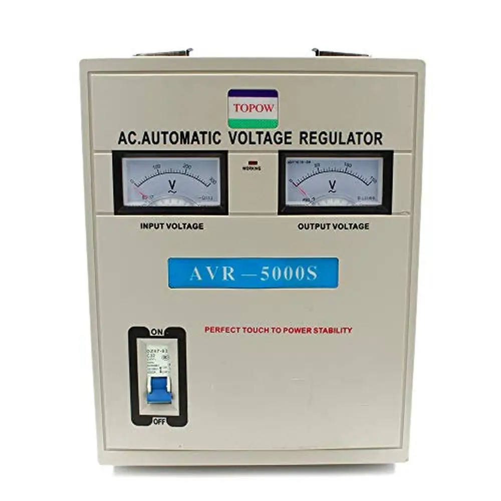 Voltage Converter 5000W Transformer Regulator Stabilizer Heavy Duty 220V Countries Africa 110V Output,No Cord Direct to Panel AC