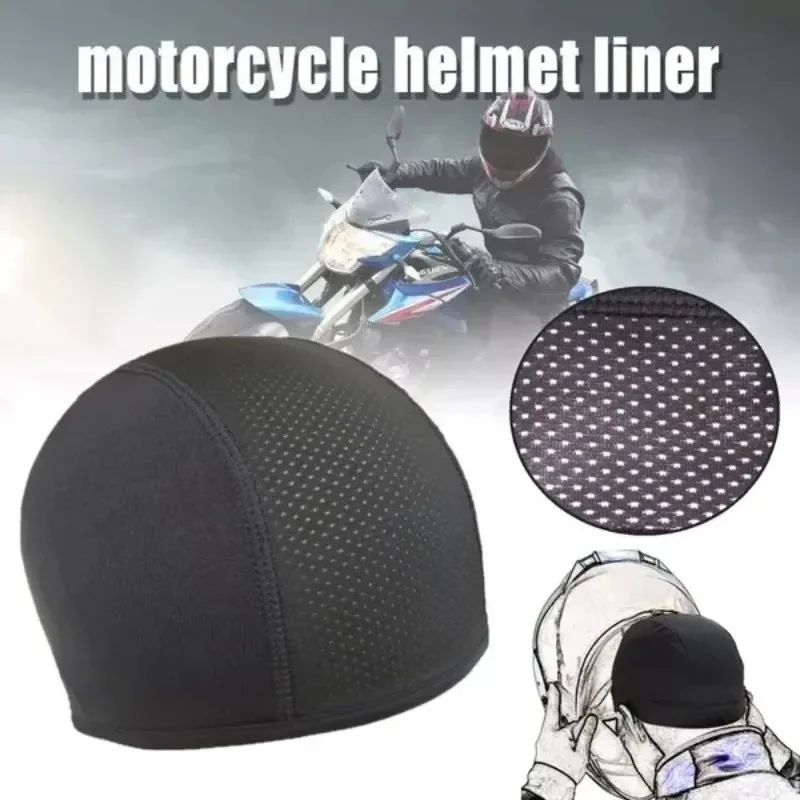 1/2pcs Cycling Skull Cap Cooling Breathable Mesh Helmet Liner Beanie Men Women Elastic Quick-drying Motorcycle Riding Inner Hat