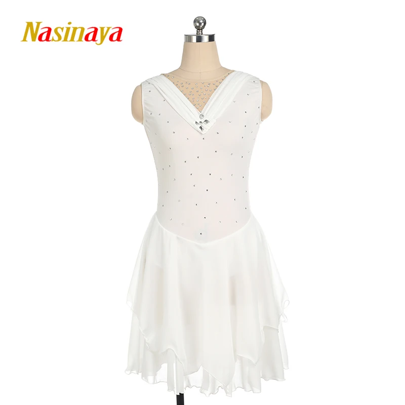 Hot Sale Girls Sleeveless Latin Ballet Dress Rhythmic Gymnastics Tights Woman Figure Skating Dress view 5