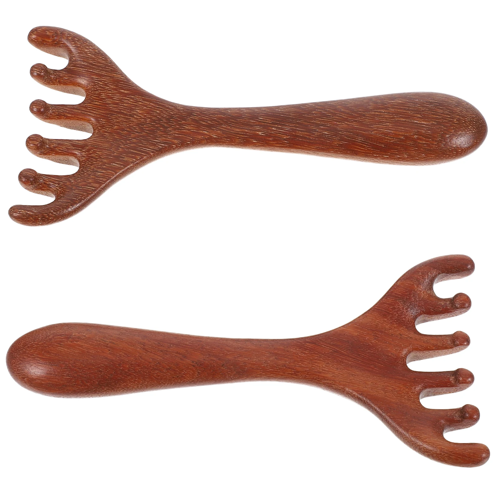

2Pcs Deer Antler Gua Sha Wooden Scalp Massager Handheld Portable Eye Acupoint Massager Comb for Hair Scalp Stimulation