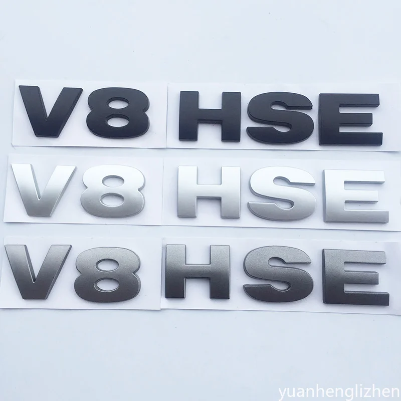 

ABS 3D Letters Emblem V8 HSE trunk Badge For Land Rover Discovery 3 4 Freelander 2 Car Styling rear Trunk Sticker
