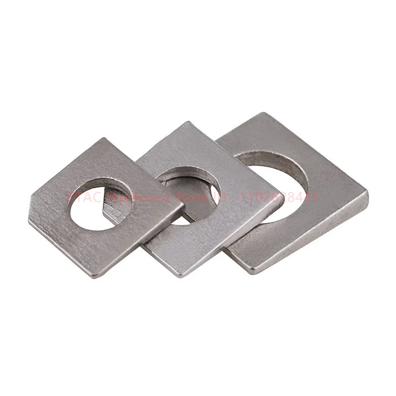 GB853 M6 M8 M10 M12 M14 M16 M18 M20 M22 M24 M27 M30 304 Stainless Steel Square Bevel Washer Square Taper Gasket For Slot Section