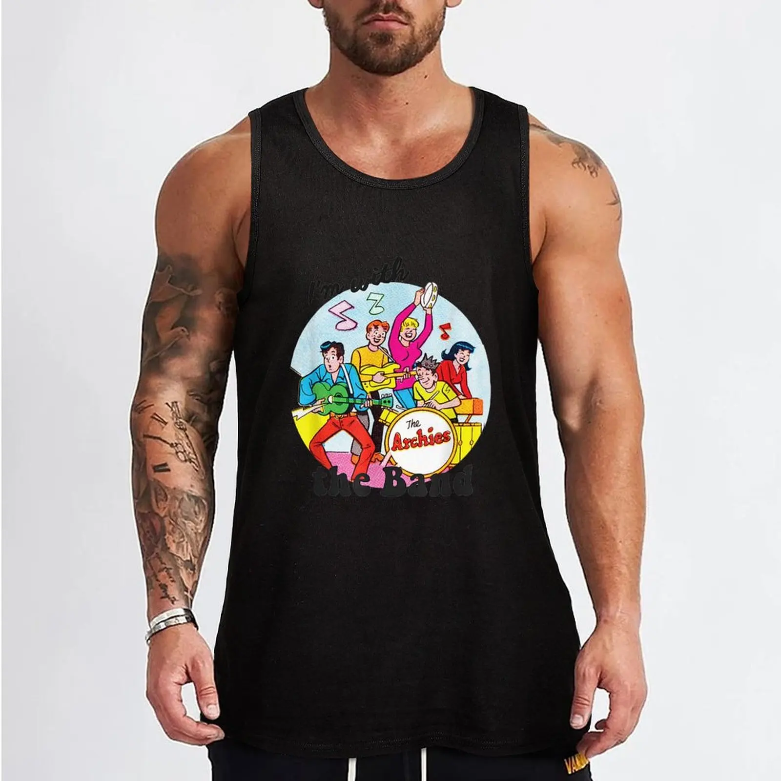 I'm With The Band Archie Comics Tank Top men clothes Male clothes gym top