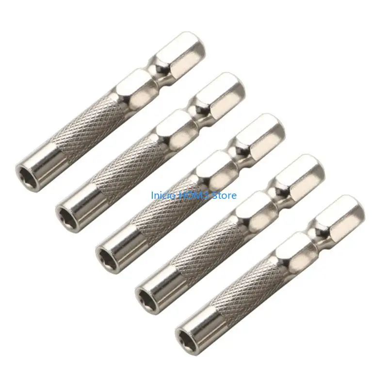 A5YD 5Pieces Bit Adapter Set 1/4Inch to 4mm Socket Shank for Screwdriver and Drill Tool