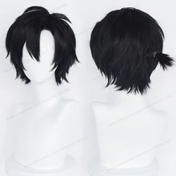 Cheng Xiaoshi Cosplay Wig 30cm Short Black Man Hair Anime Cosplay Wigs Heat Resistant Synthetic Wigs