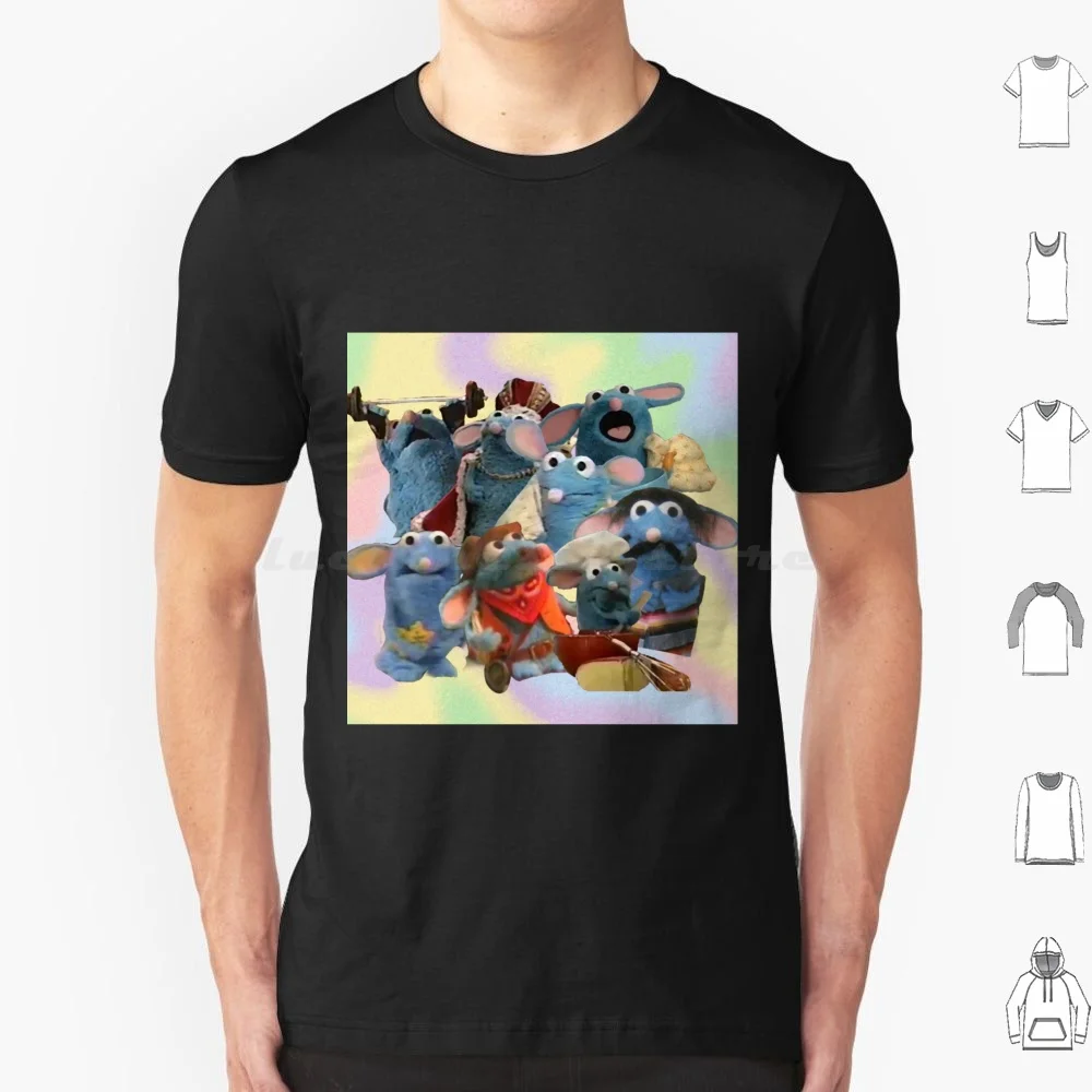 Tutter Collage con colores camiseta hombres mujeres niños 6xl Tutter Mouse oso en la gran casa azul rata Big Blue House Tutter el