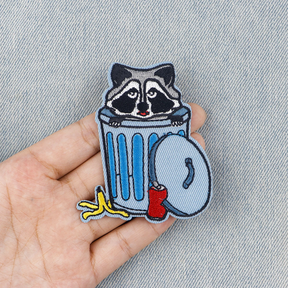 Cute Raccoon Quotes Patch Embroidery Funny Animal Embroidered Logo Garment Accessories Sticker Patches Clothing Gifts for Friend