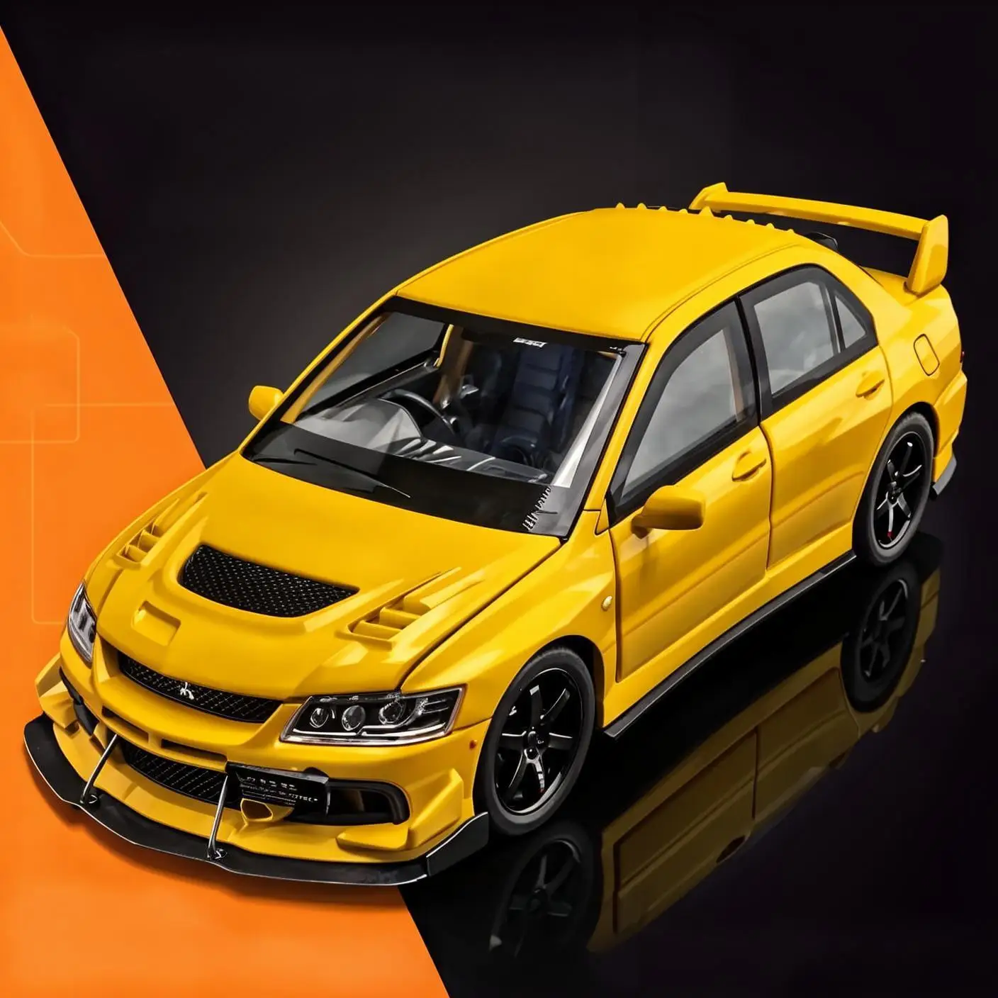 JDM 1:32 Mitsubishi Lancer Evolution Right Rudder Serie Super Racing Metal Alloy Diecast Car Model Sound & Light Gift For Friend