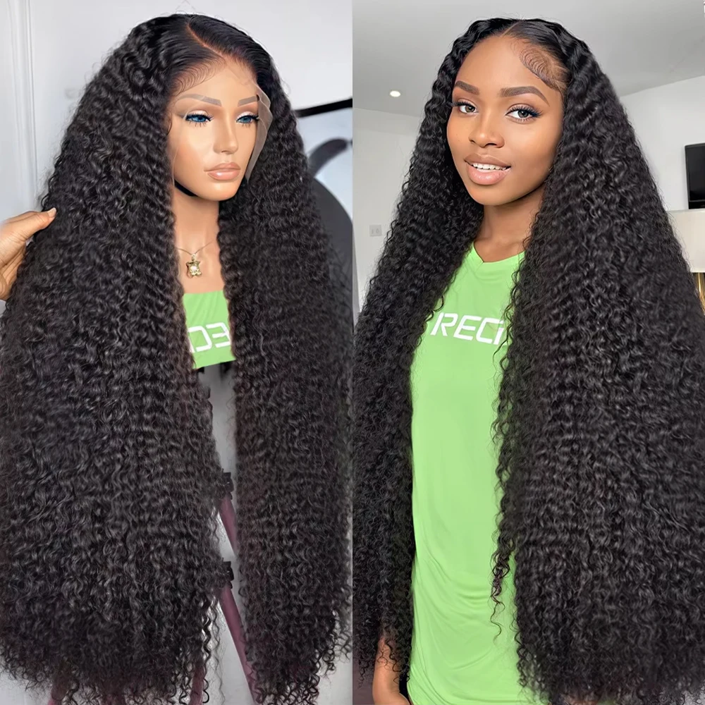 18 to 40 inch Deep Wave 13X6 Hd Lace Front Wig Human Hair Deep Wave Wig 13X4 Lace Frontal Wig Deep Curly Human Hair Wigs