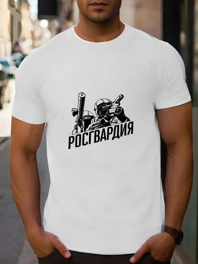Special Forces Military-VDV Paratrooper Logo-100% cotton summer casual O-neck short sleeve printed men's T-shirt.