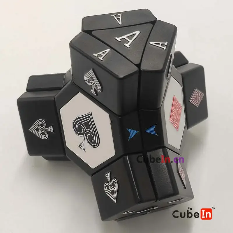 Platypus Cube Black with Poker Drawings Puzzle cube Educational