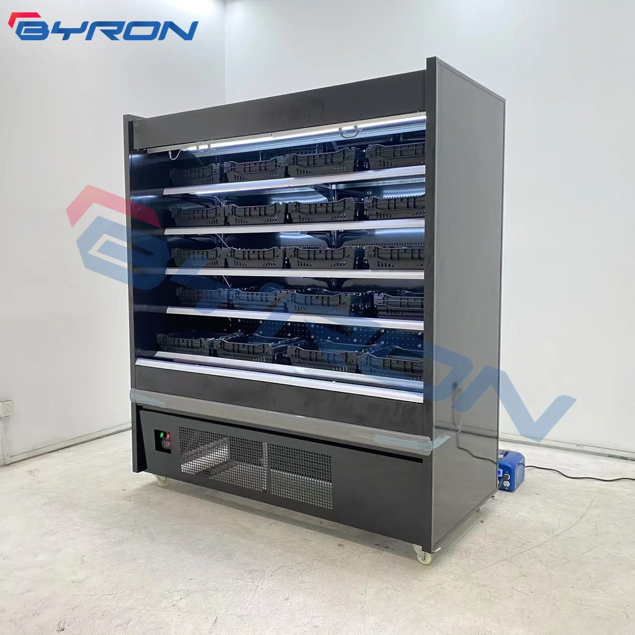 Air Curtain Display Fridge, Glass Door Showcase, 1300L-4000L Upright Beverage Cooler, Merchandiser Refrigerator for Restaurant