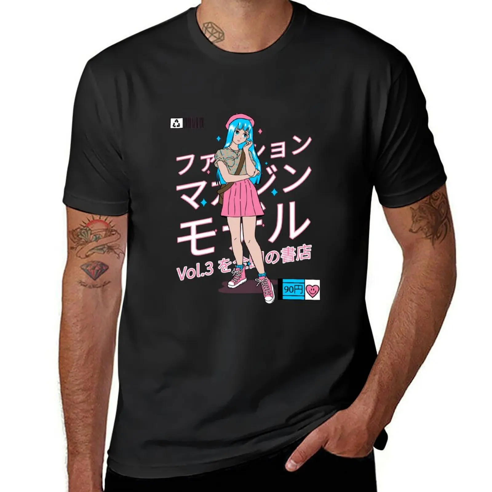 

aesthetic japanese anime girl retro 80s vintage T-Shirt Blouse Short sleeve tee tops funny t shirts for men