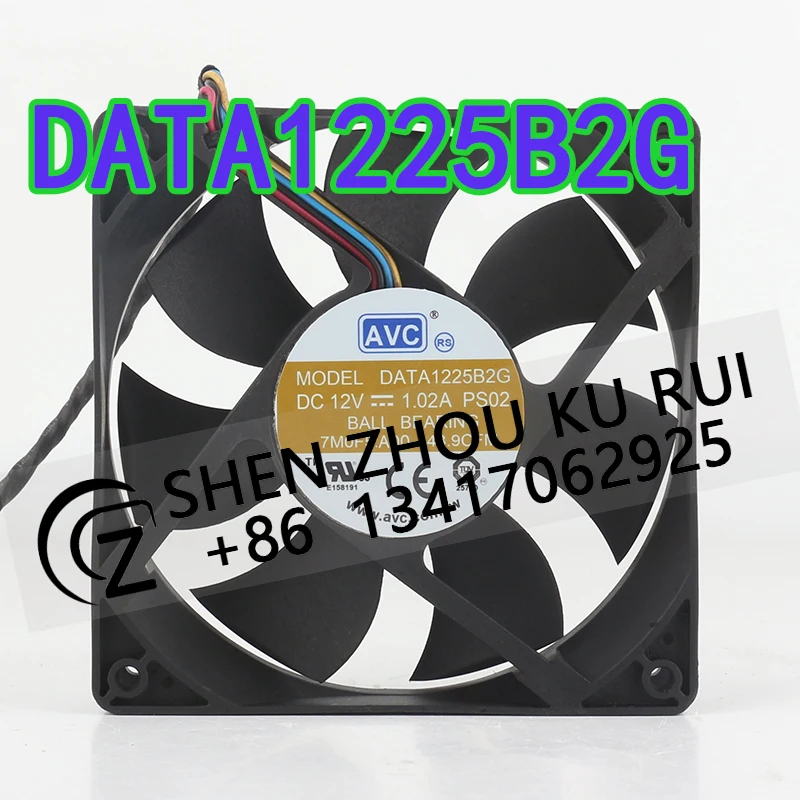12CM cooling fan New AVC 12V 1.02A AC EC 12025 120X120X25MM Speed regulation chassis Large air capacity DATA1225B2G