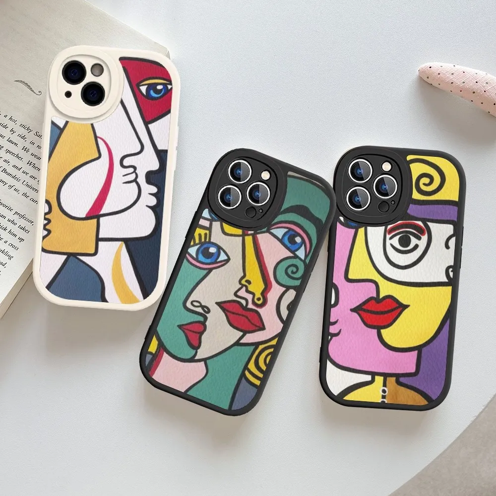 Picasso Abstract Art Painting Phone Case Hard Leather For iPhone 14 13 12 Mini 11 14 Pro Max Xs X Xr 7 8 Plus Fundas