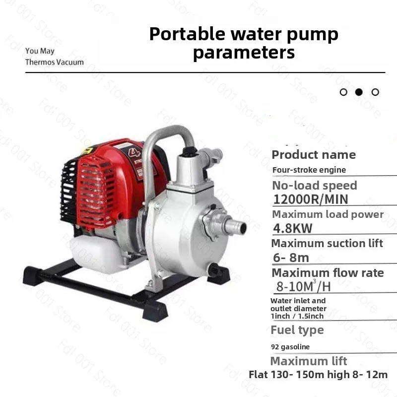 1 Inch 4 Stroke Water Pump High Head Portable for Farm Irrigation
