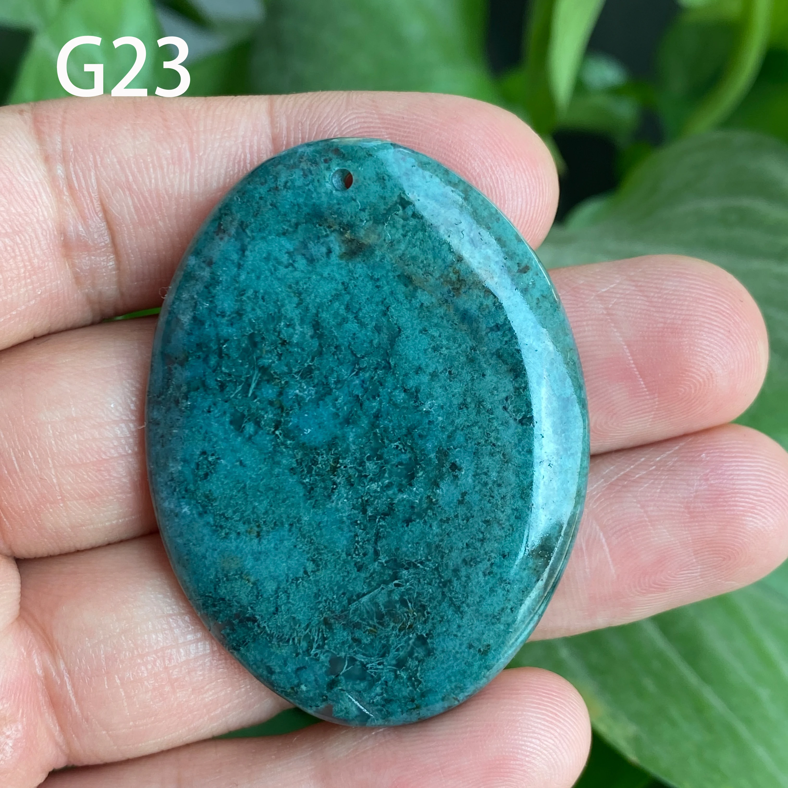 Natural Oval Shape Carnelian Crystal Pendant Moss Agate Rock Jewelry Rough Polished Quartz Stone Gift for Healing Decoration - view 3