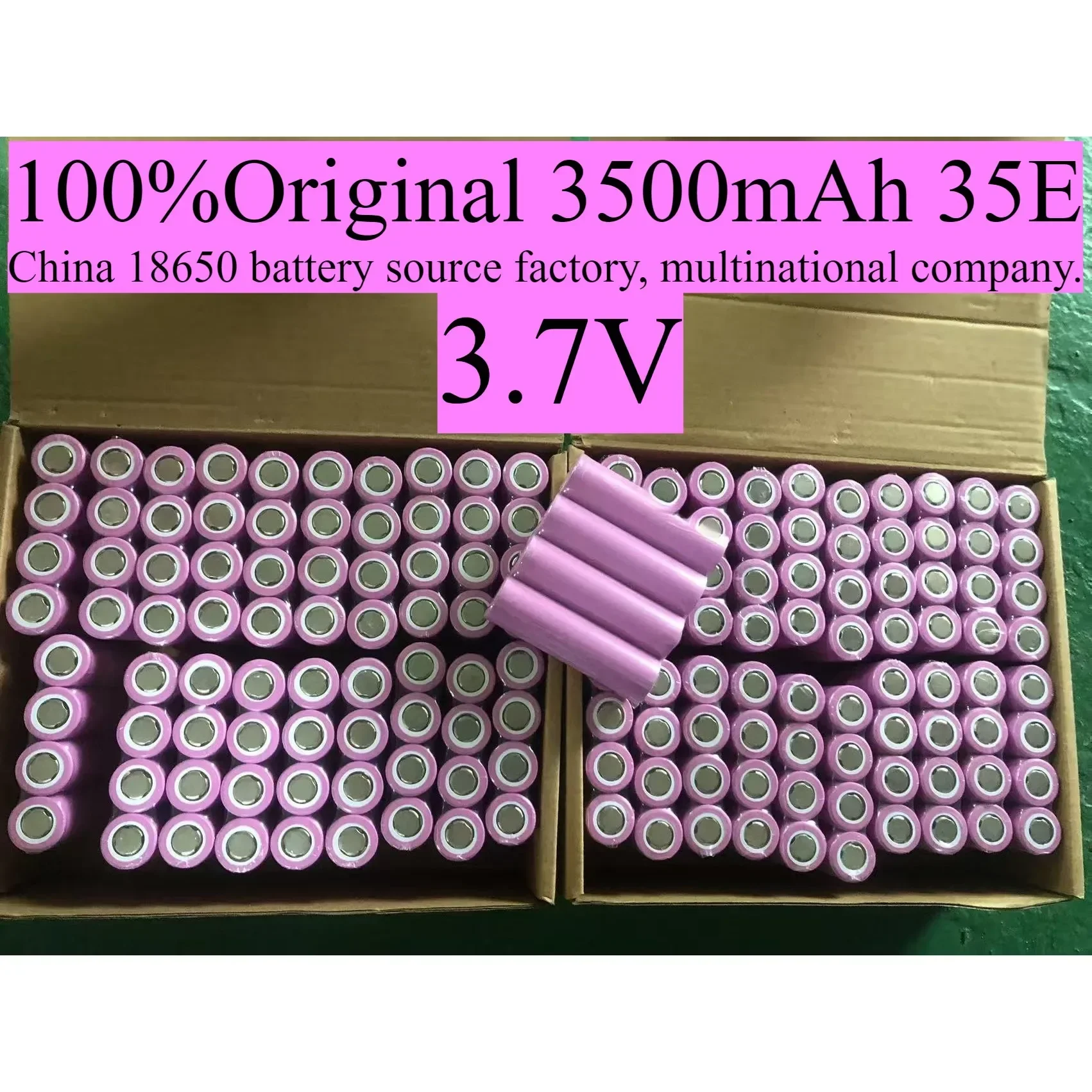 New 18650 3.7V 25A 3500mAh Rechargeable Lithium Battery Consistent Cell Matched for Battery Pack Assembly