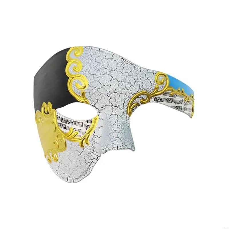 Masquerades Mask for Men Phantoms of the Operas Half Face Mask Venetians Mask for Costume Parties Halloween Carnivals 6XDA