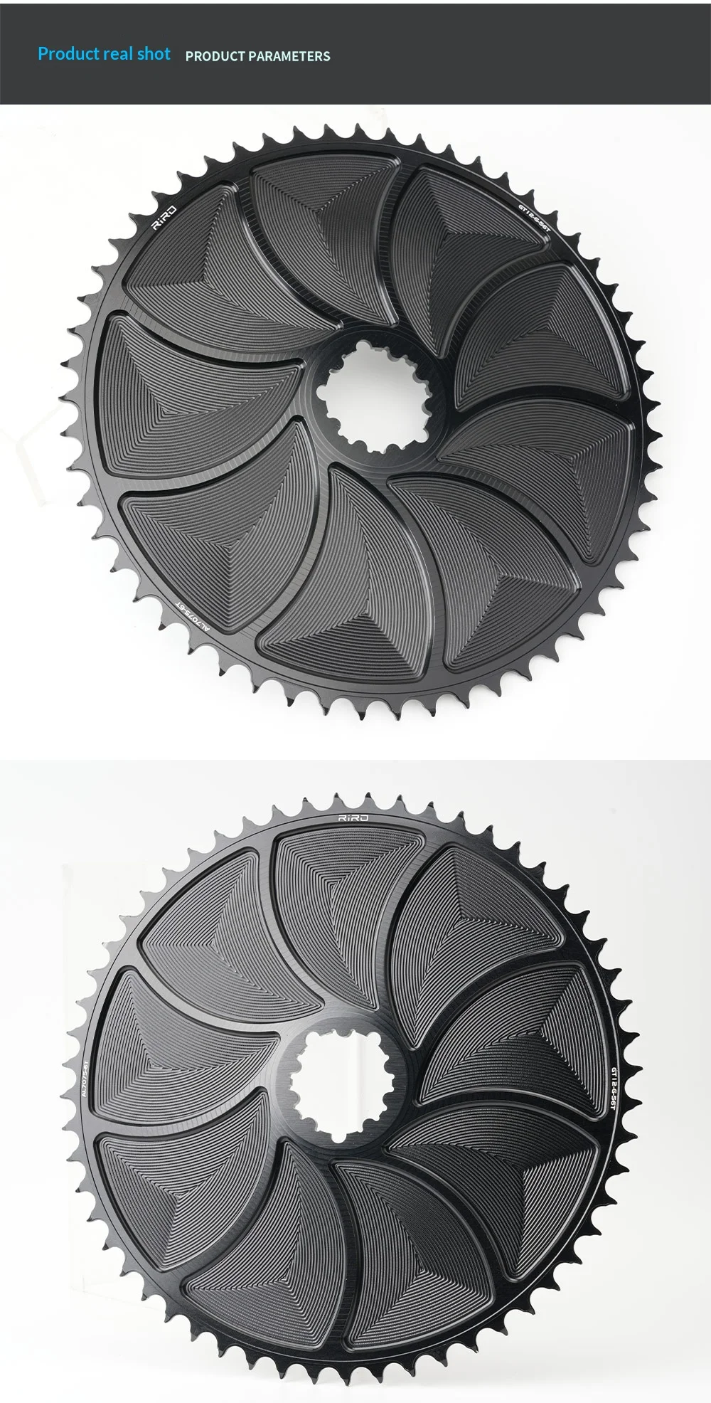 RIRO 3-Bolzen Direktmontage Fahrradkettenblatt Rennrad Narrow Wide Kettenrad 1mm Offset Rennrad Gravel Bike Kettenblatt für SRAM – Detail 11