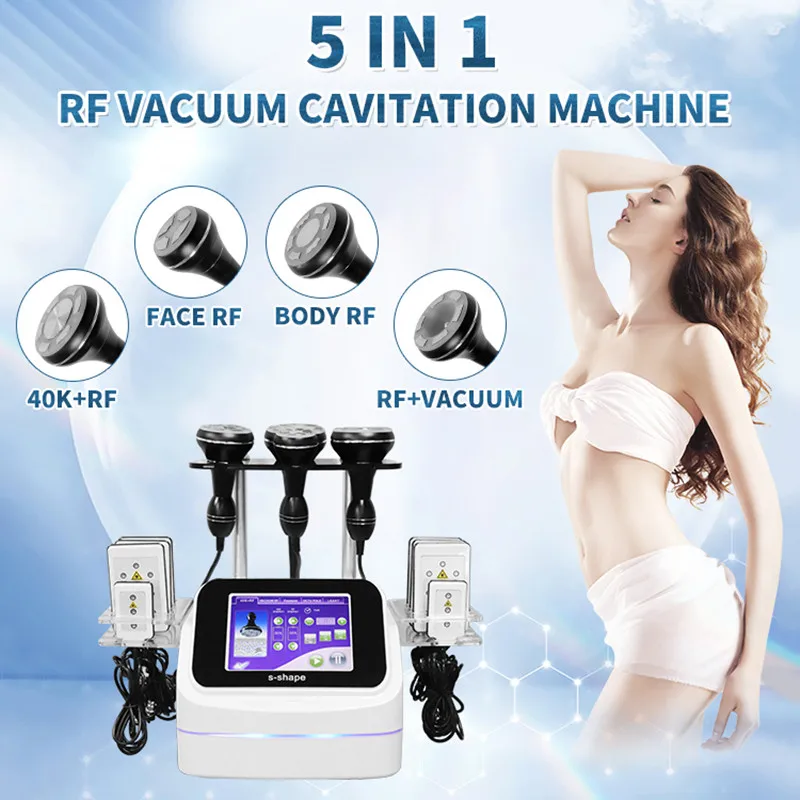 

2024 CROWNSTAR 40k Ultrasonic Vacuum Cavitation Slimming Weight Loss Machine Radio Frequency Face Lift Machine With Lipo Pads