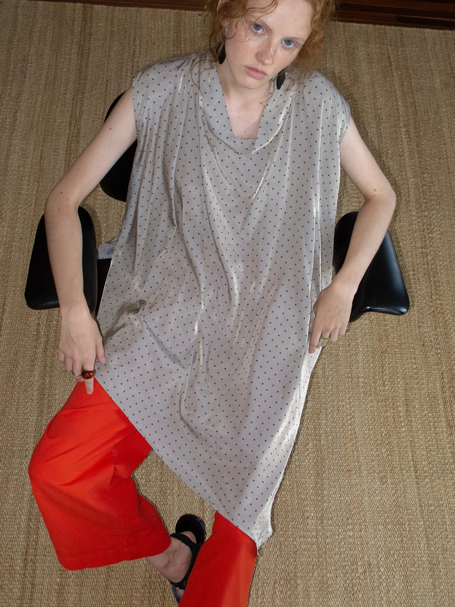 

Molin Romantic Pearl Dot Asymmetrical Design Simple Silhouette Svel Top Women's Faion Korean Sle Loose Fit Summer S...