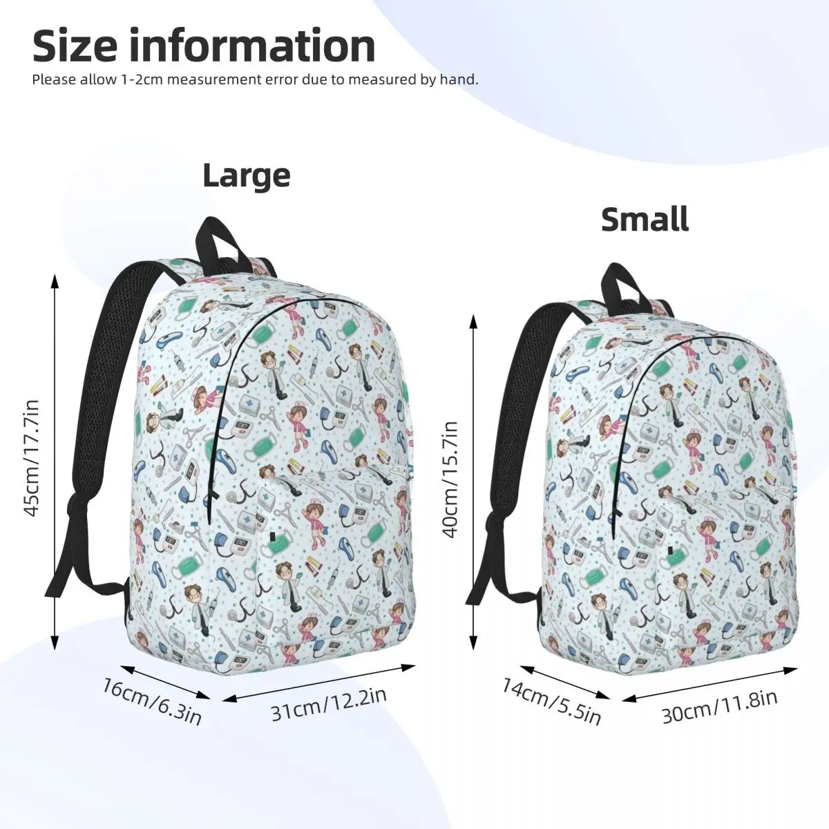 Gift For Nurse Medical Backpack for Boy Girl Kids Student School Book Bags Daypack Preschool Kindergarten Bag Hiking