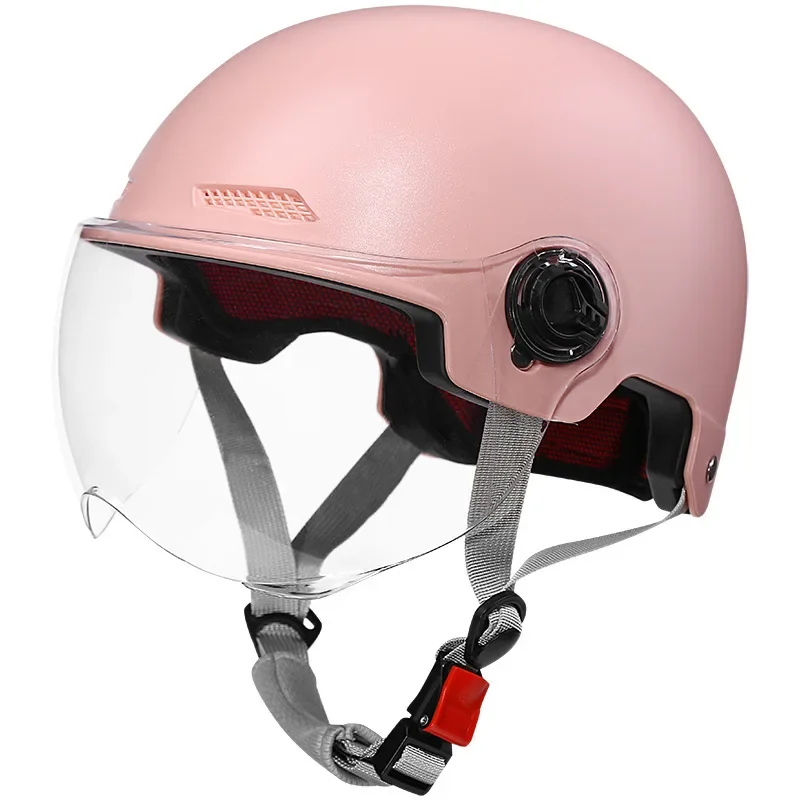 Veículo elétrico motocicleta meio capacete para homens e mulheres, leve, respirável, Sun Proofbattery, segurança do carro, verão