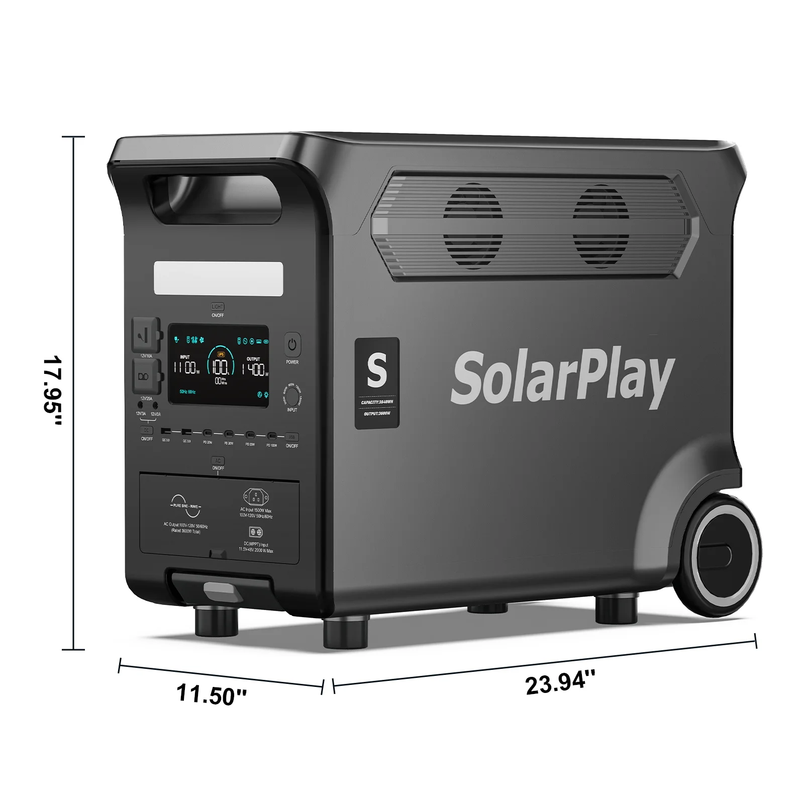 Factory Wholesale Portable 2400W/2500W/3600W Hybrid Inverter Power Station 3840Wh Solar Generator UPS MPPT RV Port Car