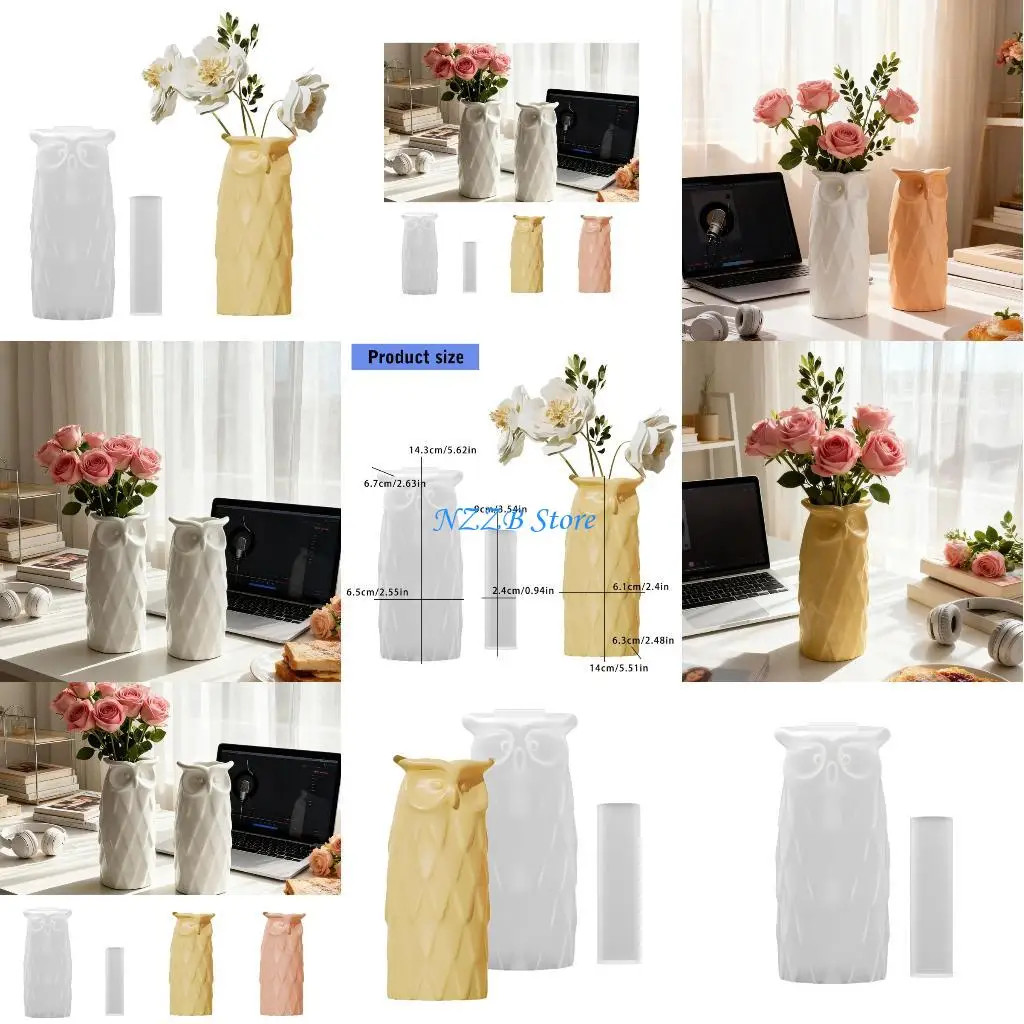 

T21F Artistic Owl Design Reusable Silicone Casting Mold For Resin Flower Vases