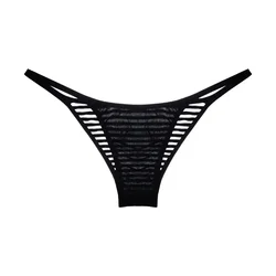 Sexy Women's See Through Mini Thongs Underwear Mesh G-Strings Ultra Thin Breathable Panties Low Waist Female Briefs