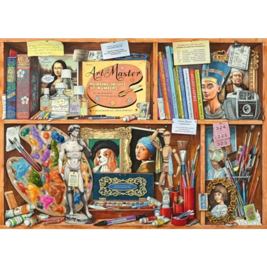 

The Artist's Cabinet 1000 Piece Jigsaw Puzzle for Adults Unique Perfectly-Fitting Pieces Fun Vibrant Imagery Amazo