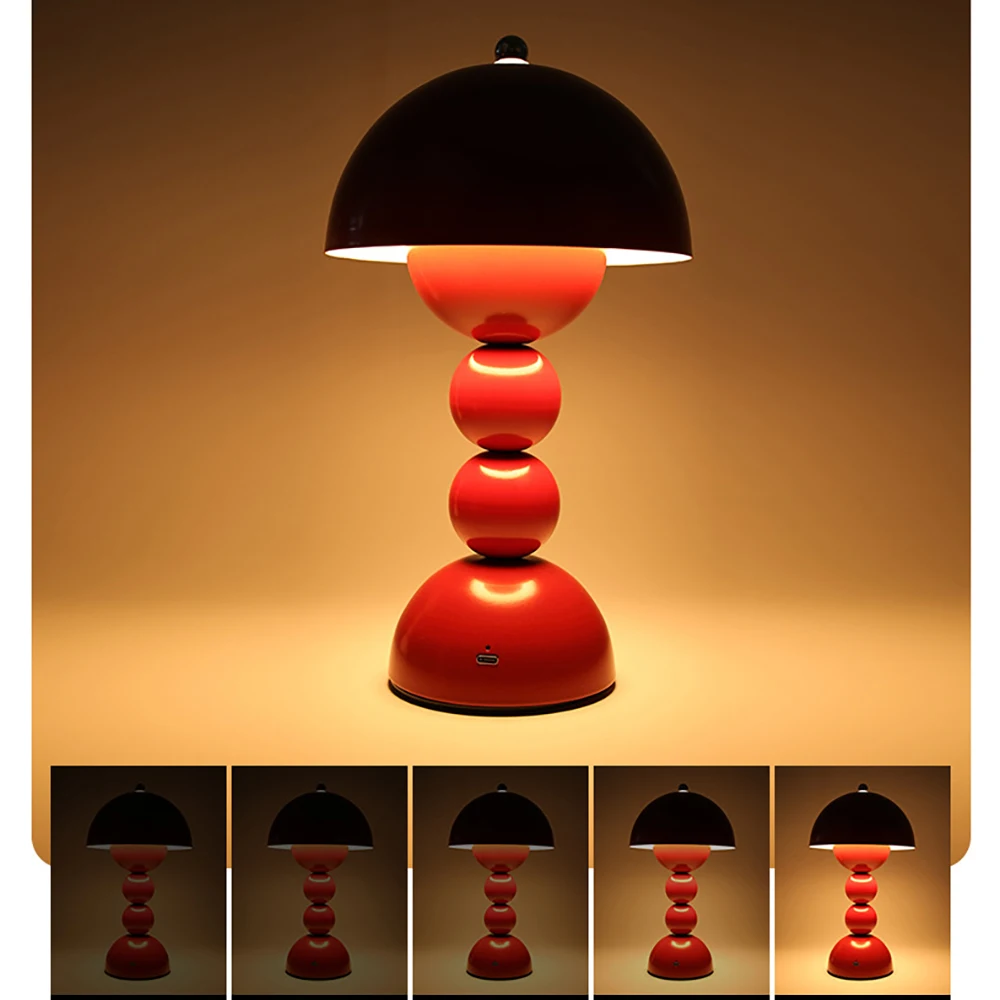 Table Lamp Mushroom Bud Atmosphere Night Light Nordic Style Retro Creative Living Room Bedroom Desk Decorative Light Girl Gift