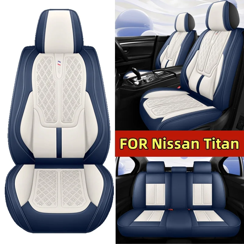 

Car seat cover PU leather waterproof soft comfortable wear-resistant waist full wrap front and rear seat cover FOR Nissan Titan
