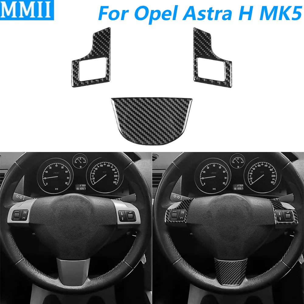 

Для Opel Astra H MK5 2004-2010: накладка на кнопки рулевого колеса из углеродного волокна, декоративная наклейка для интерьера автомобиля