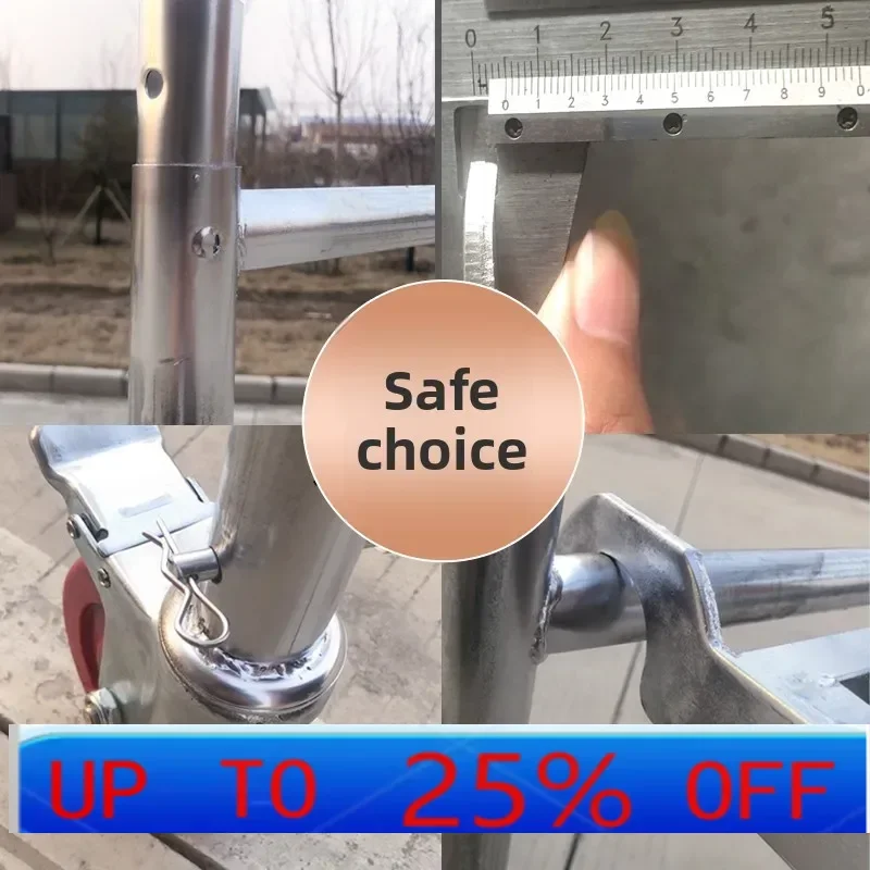 Lhh scaffold folding lifting thickened putty scraping simple engineering galvanized mobile shelf